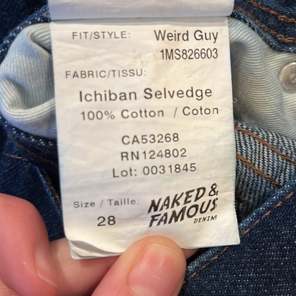 Massdrop x Naked & Famous Denim Ichiban Selvage Denim Size 28 Button Fly Jeans - Picture 5 of 6
